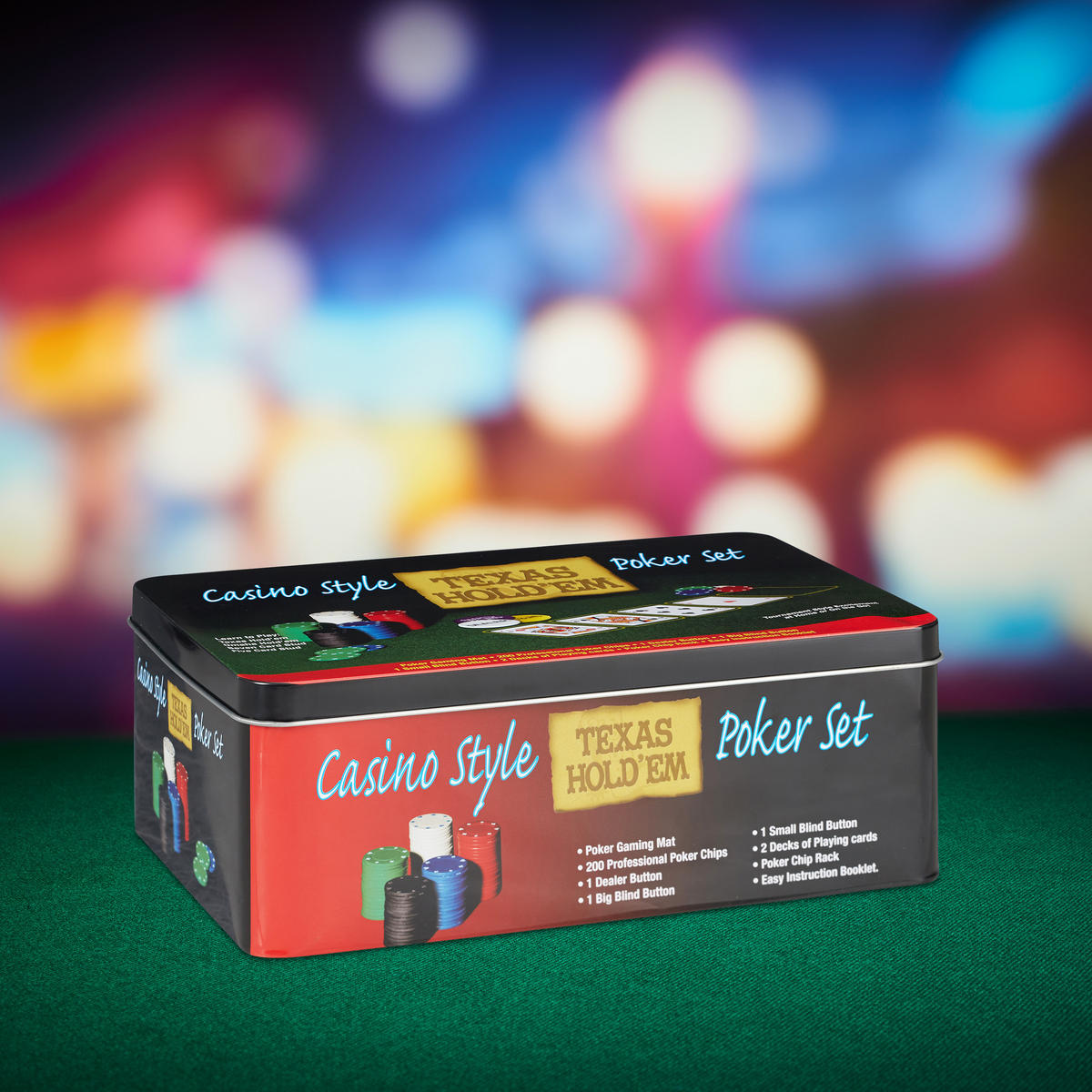 POKERSET - Grün, Papier/Kunststoff (24/15cm) - Relaxdays