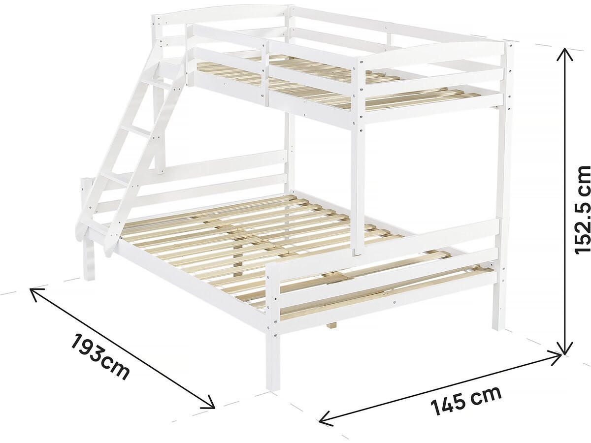 ETAGENBETT léa weiss - Weiß, Holz - Habitat Garten