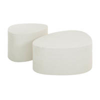 COUCHTISCH Ston Weiß 81/60/ 30 cm 2er-Set - Weiß, Stein (81/60/30cm) - Hoyz Collection