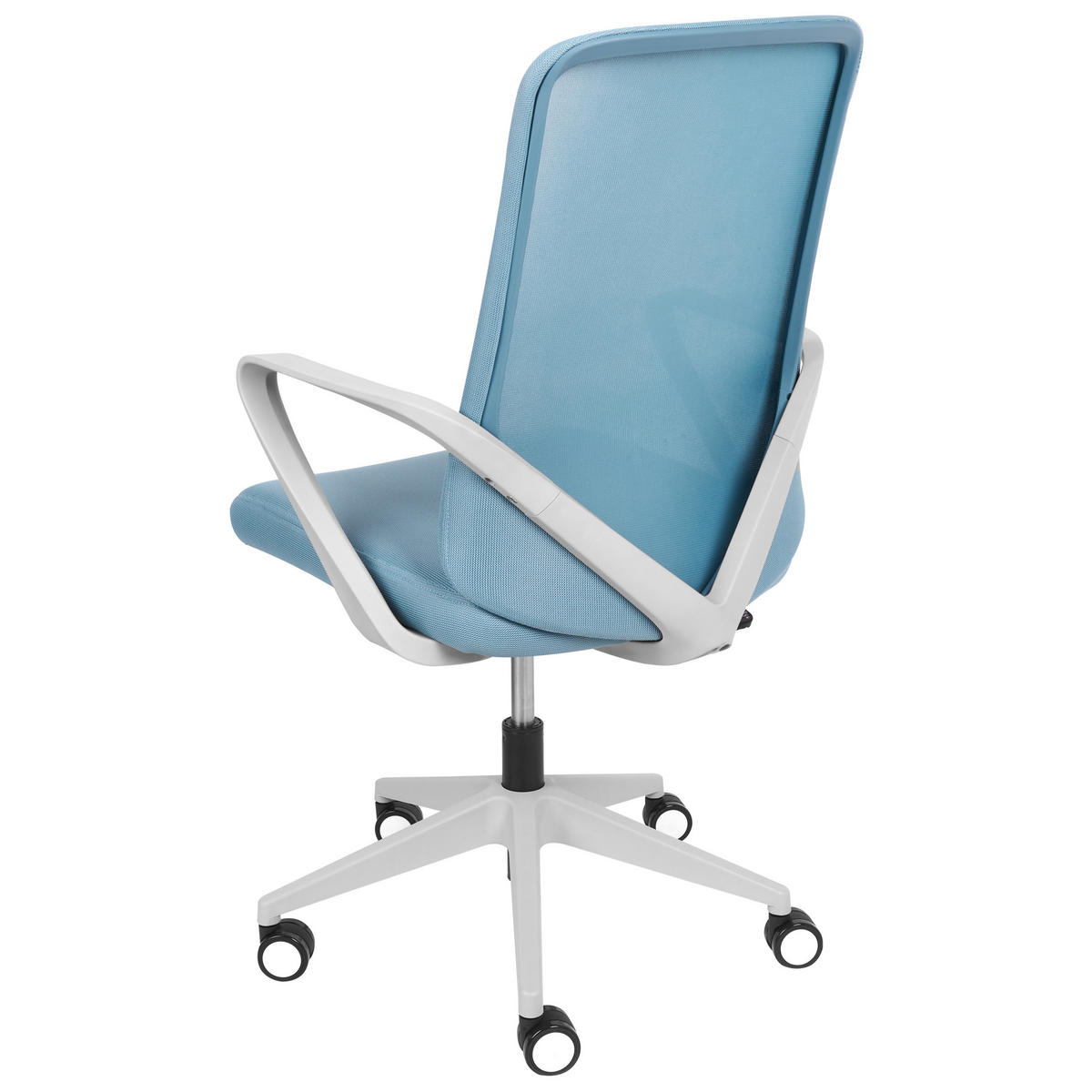 BÜROSTUHL Hellblau Expert - Blau/Weiß, Textil (60/96/60cm) - Beliani