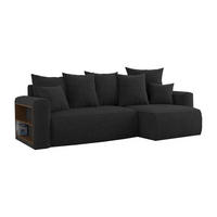 ECKSOFA SOLARIS L - Blau/Schwarz, Holzwerkstoff (238/142cm) - Meblini