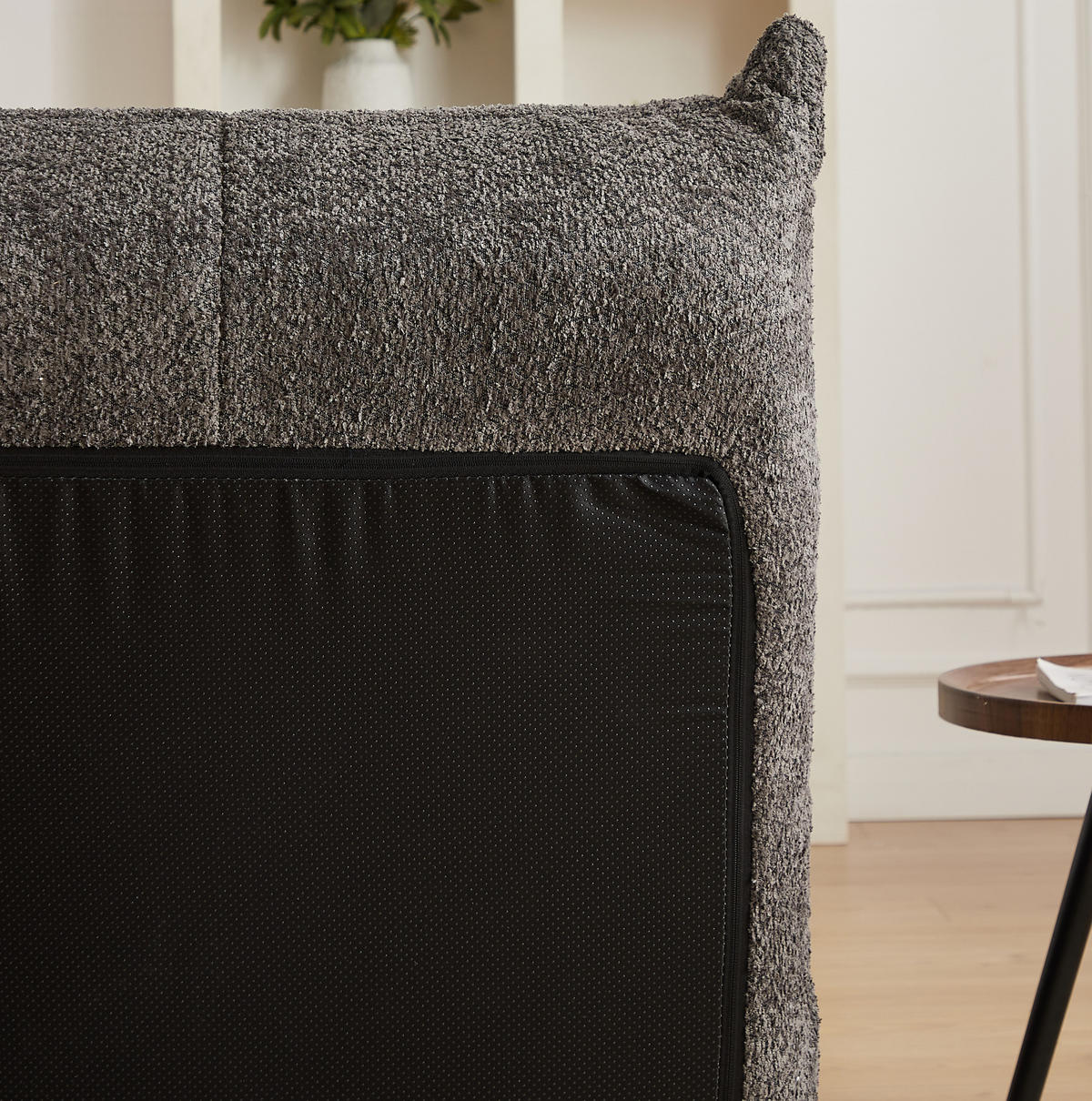 SOFA aus Chenille Grau ohne Montage - Grau, Kunststoff (99/83/127cm) - Beauniv
