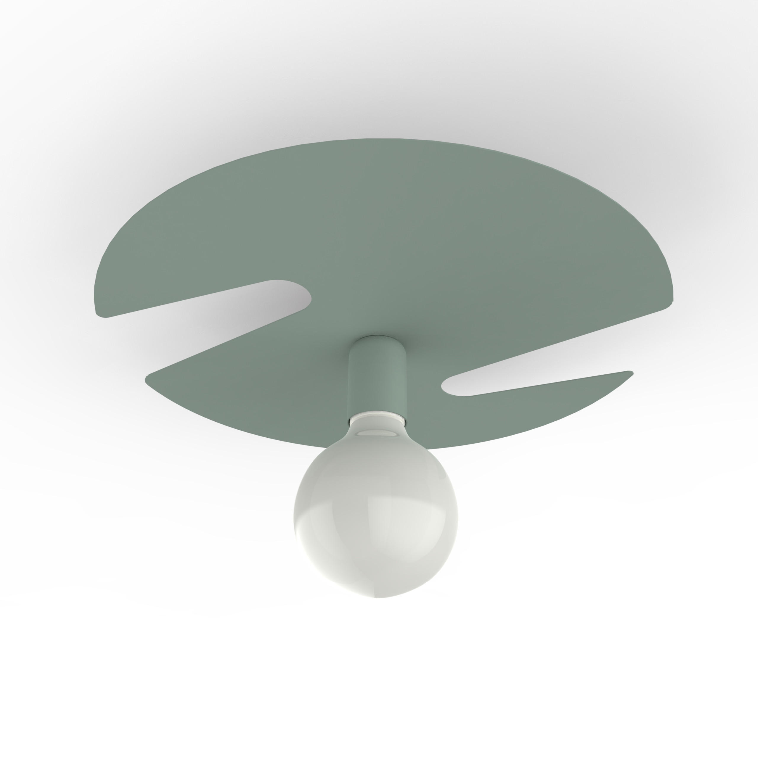 DECKENLEUCHTE - Grün, Metall (40/40/10cm) - Lumicom