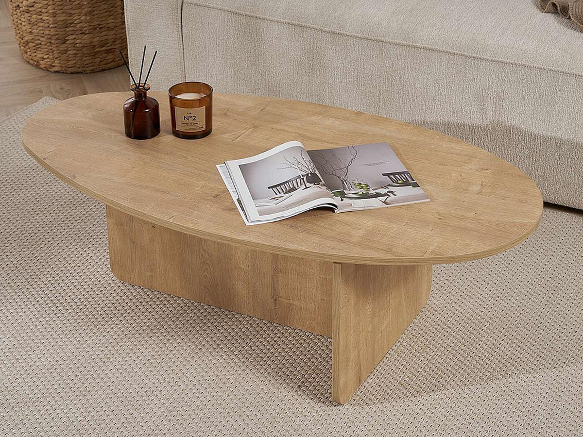COUCHTISCH - 120 cm x 65 cm - holz - naturfarben hell Isenora - Naturfarben, Holz (65/120/40cm) - Vente-Unique