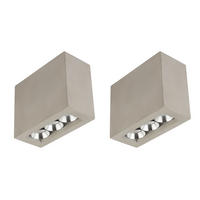 LED DECKENLEUCHTE TIMO Betonoptik Grau 2er Set - Grau, Metall (12.2/5.6/10cm) - Globo Lighting