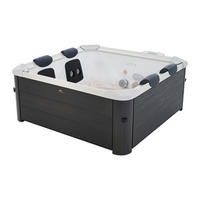 HALBFESTER Whirlpool - 6 Personen - Plastik - Grau - - Grau, Kunststoff (160/65/160cm) - Mspa