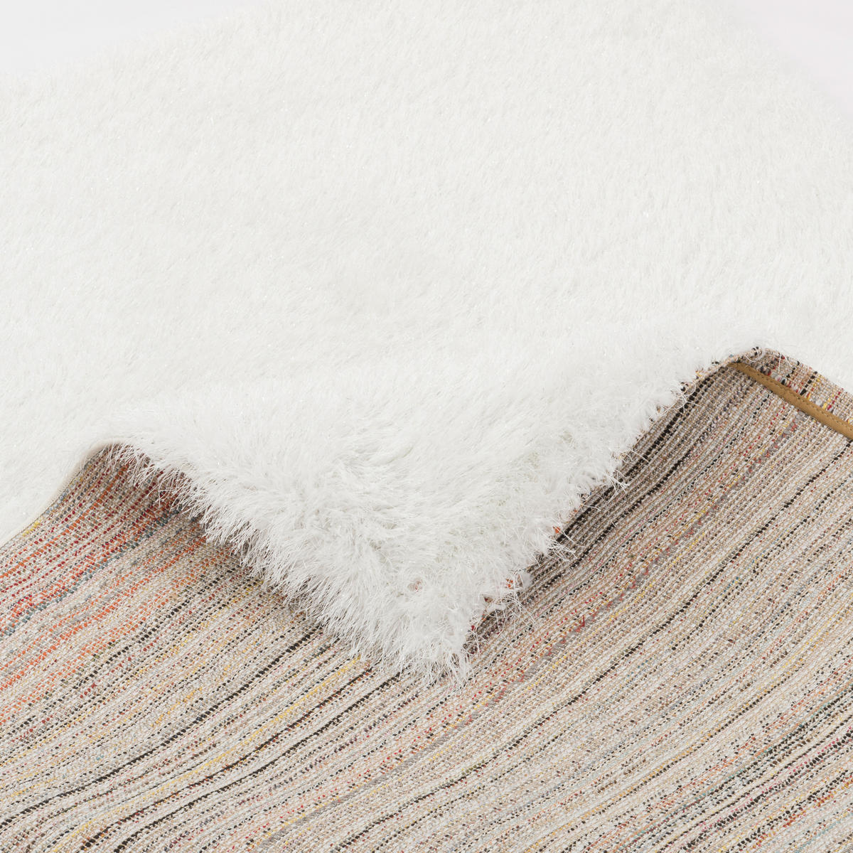 HOCHFLOR LANGFLOR SHAGGY TEPPICH GLOW - Weiß, Textil (80/150cm) - Pergamon