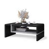 COUCHTISCH rechteckig Schwarz matt - Beton 100/60/40 cm - Hellgrau/Schwarz, Holzwerkstoff (60/100/40cm) - designimpex