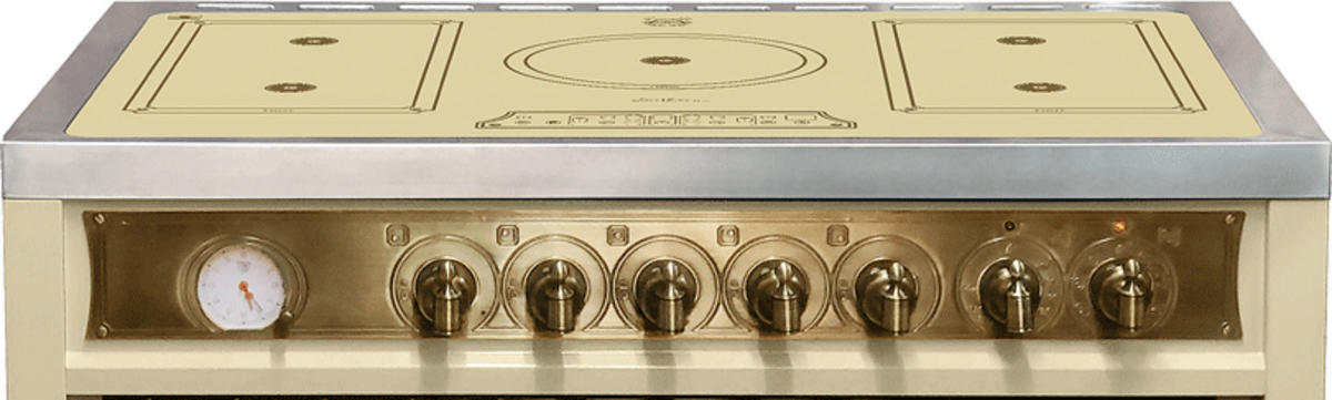 ELEKTRO-STANDHERD mit InduktionskochfeldHC 93655 IElfEm, Elfenbein, 90 cm - Beige, Metall (90/90/60cm) - Kaiser Küchengeräte