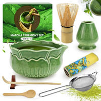 MATCHA Set 8-teilig Keramik Bambus - Grün, Keramik (16.5/1/30.5cm)