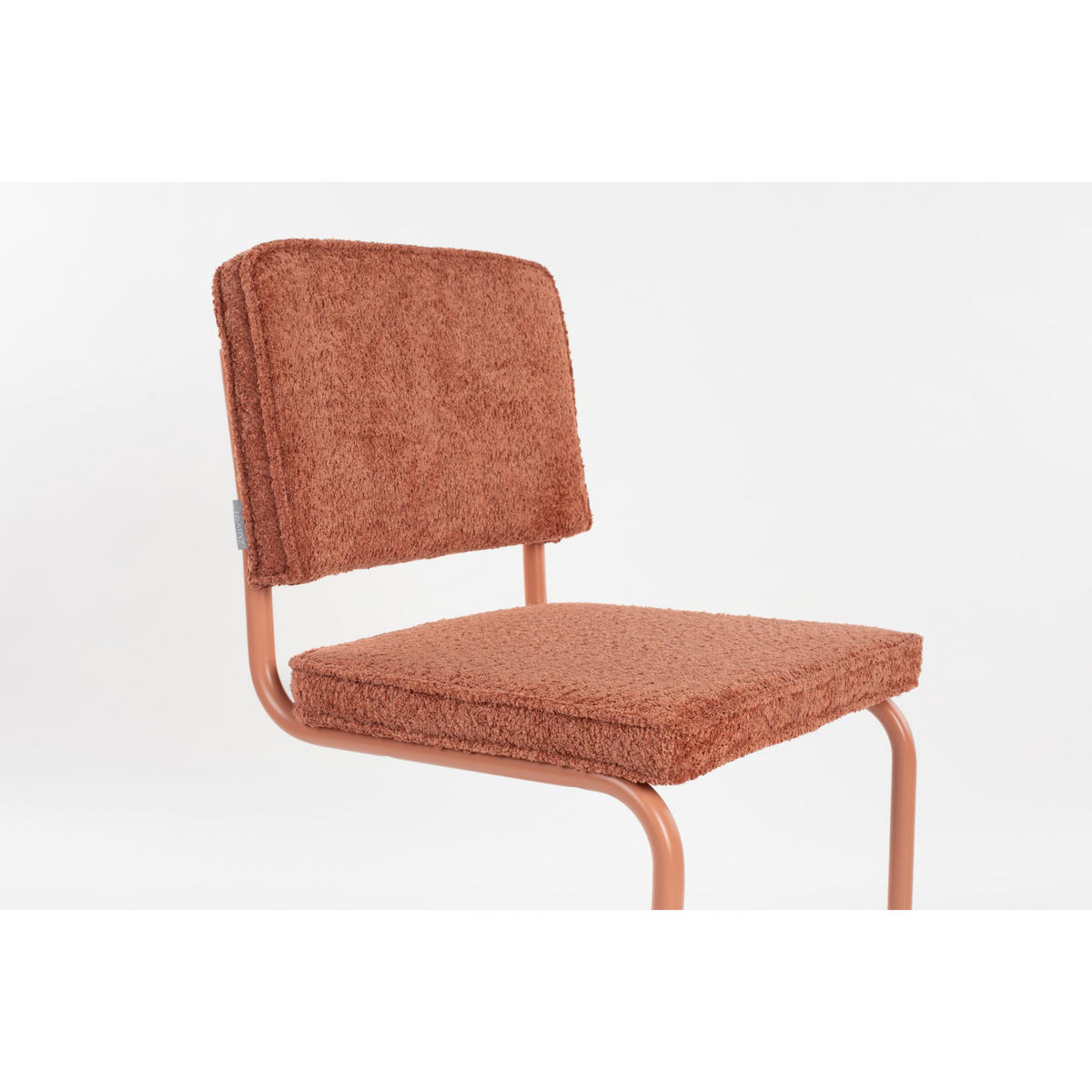 ESSZIMMERSTUHL Ridge Kink Soft Terra/ Rot - 2 er Set - Terracotta, Textil (48/85/50cm) - Zuiver