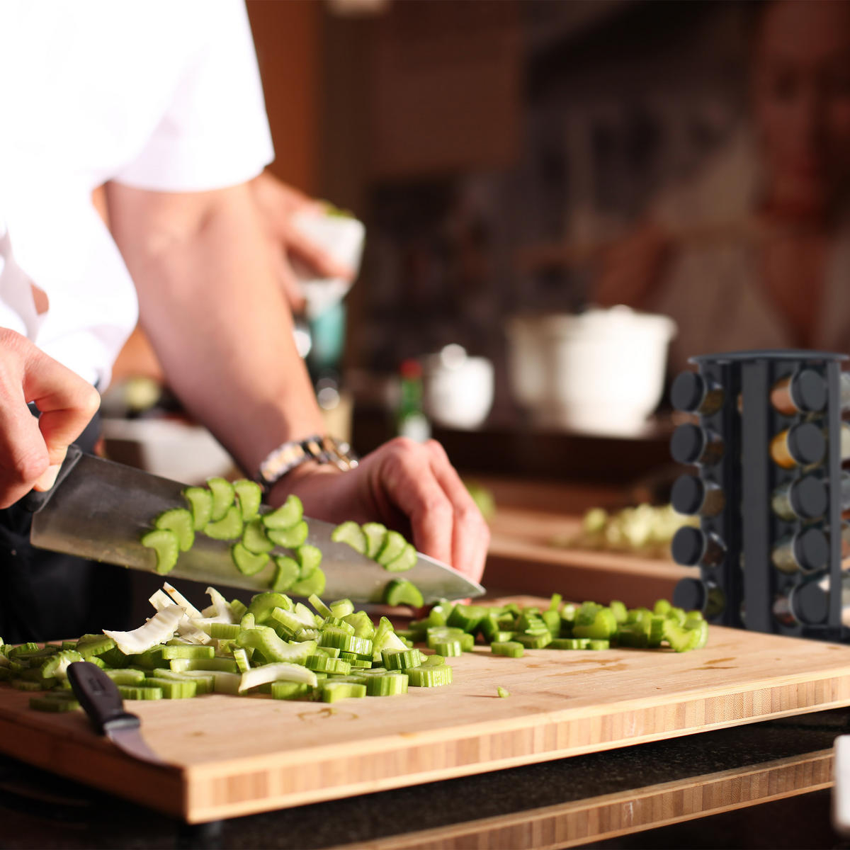 21-DIELNY stojan na korenie - viacfarebná, kov/sklo (19/33.5/19cm) - Relaxdays