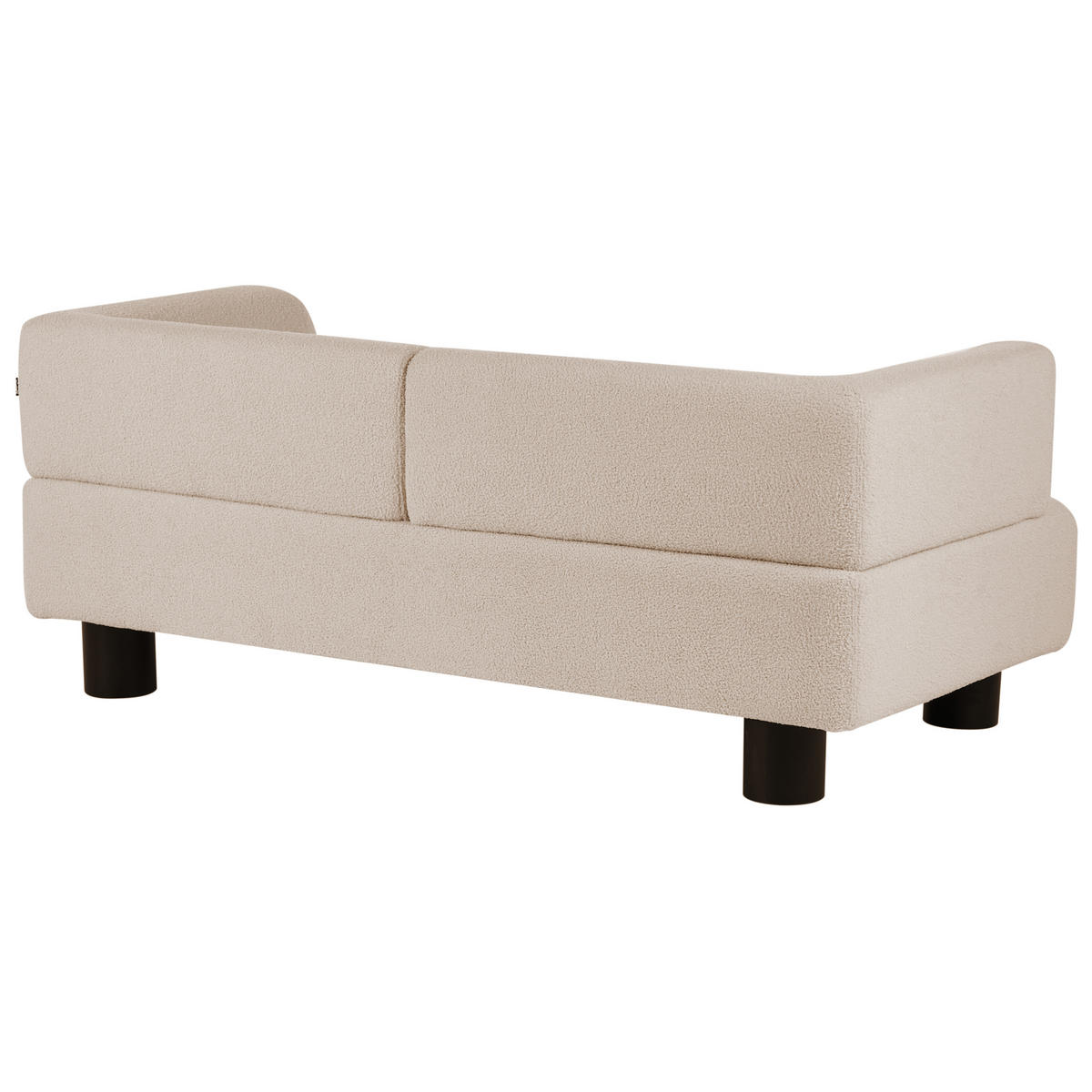 POHOVKA 2-místná Bouclé Béžová Movik - tmavě hnědá, textil (183/74/90cm) - Beliani
