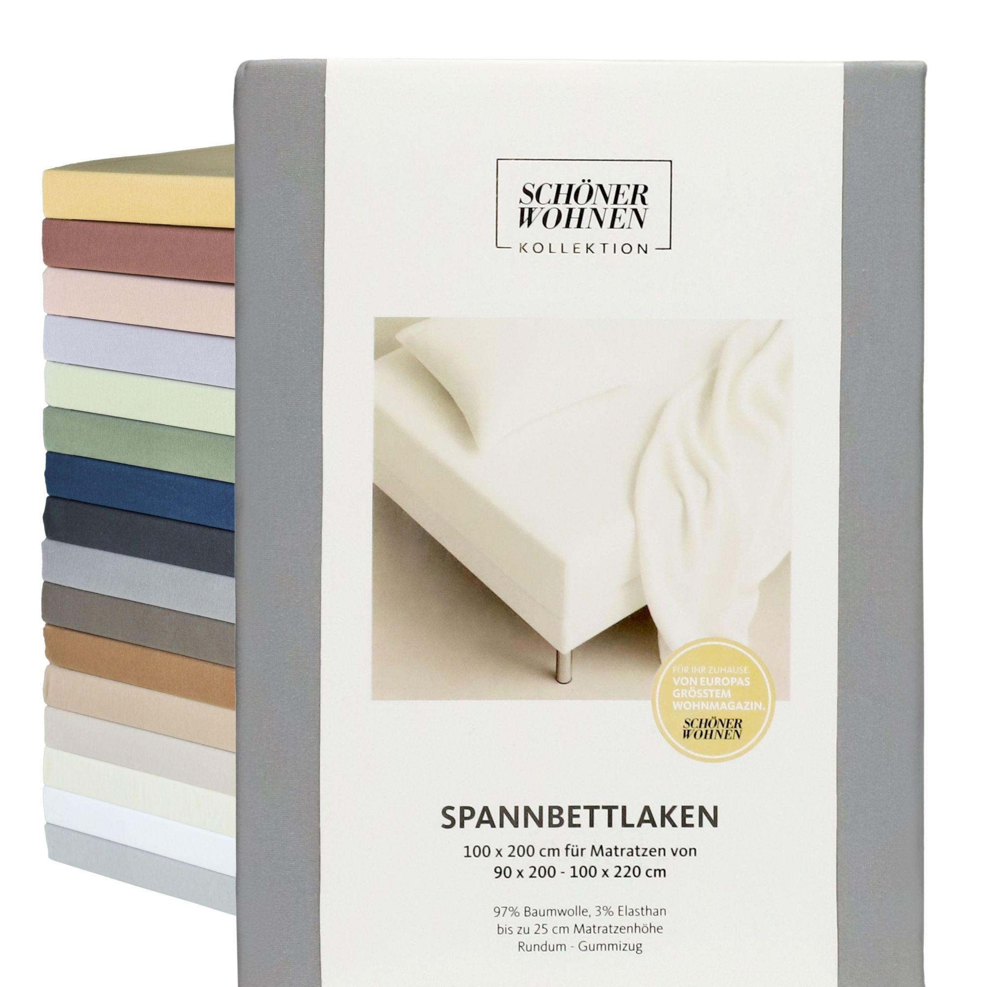 SPANNBETTLAKEN FLAT - Weiß, Textil (90/200cm) - Schöner Wohnen