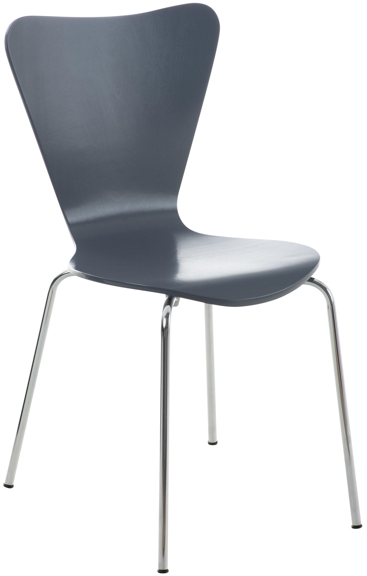 BESUCHERSTUHL Holz grau - Grau, Holz/Metall (45/85/49cm) - CLP