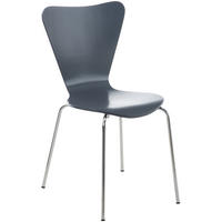 BESUCHERSTUHL Holz grau - Grau, Holz/Metall (45/85/49cm) - CLP