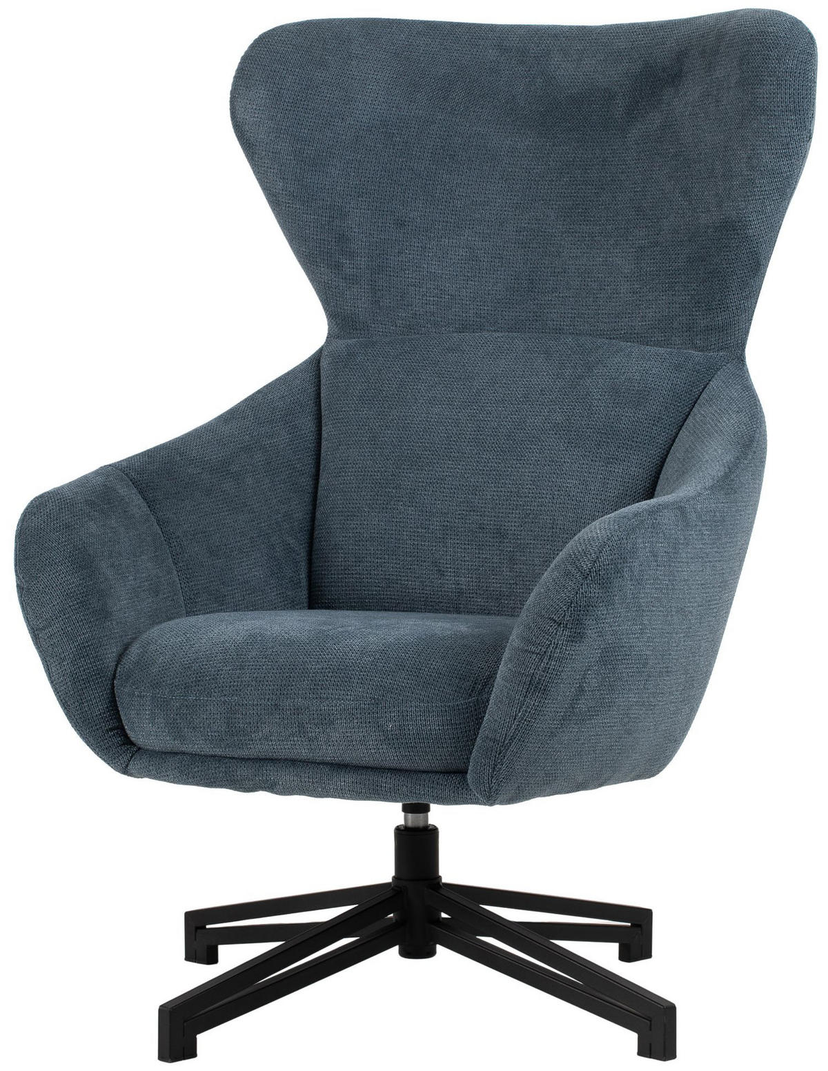 OHRENSESSEL Marconia - drehbar - blau - Blau/Schwarz, Textil/Metall (74/109/80cm) - bene living