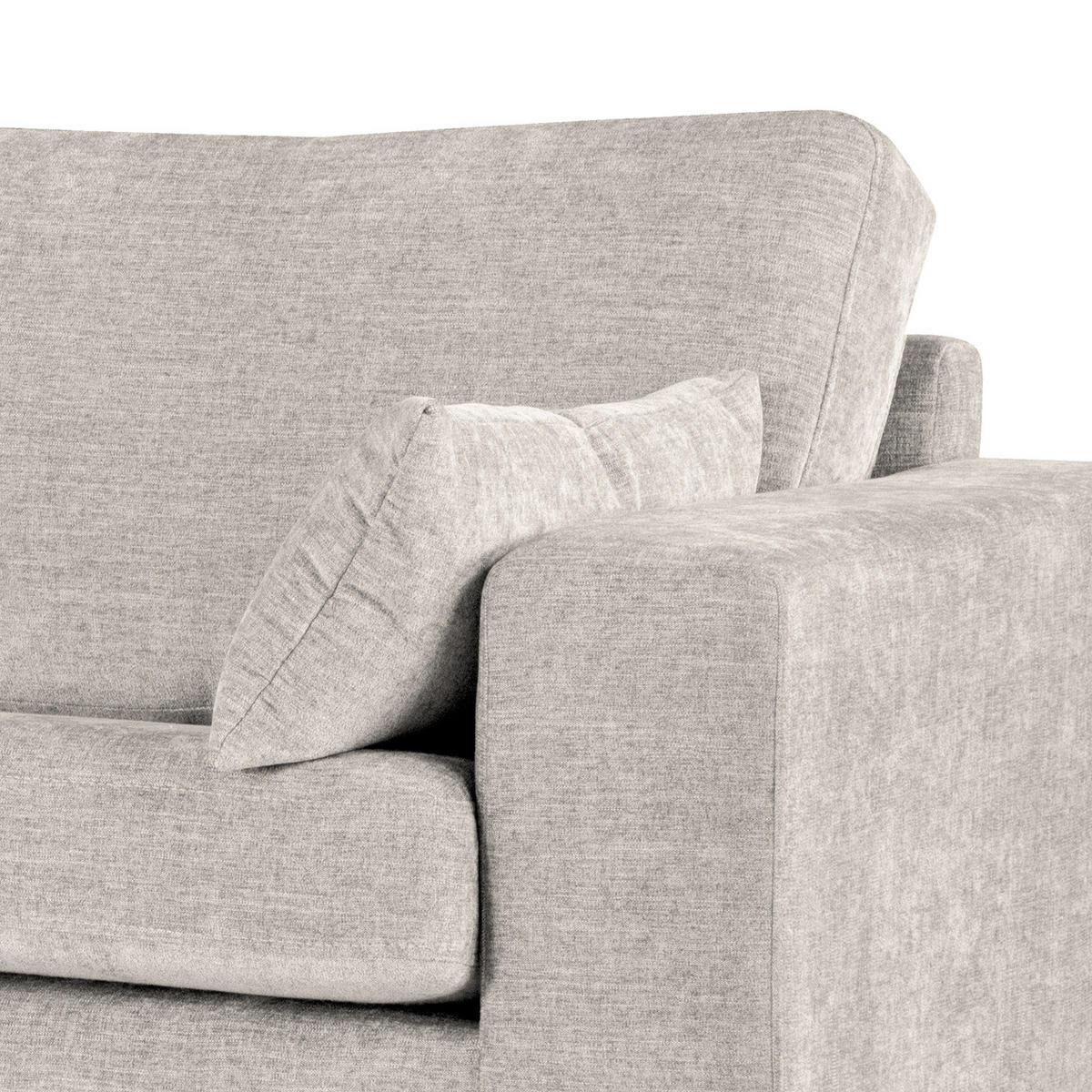 2-SITZER SOFA - Eichefarben/Grau, Eichenholz/Textil (197/81/88cm) - home24