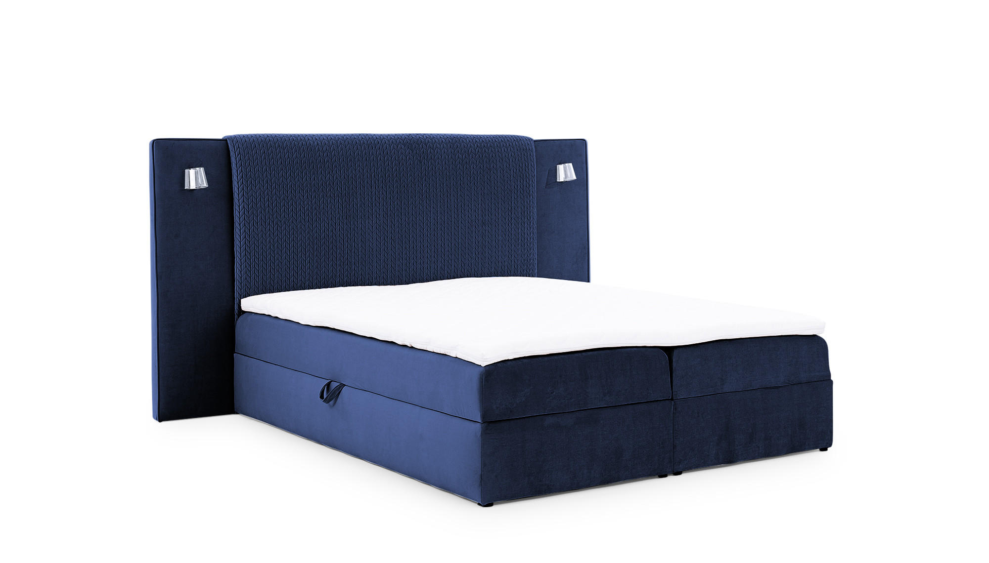 BOXBETT Marten überlänge Set.1 - Dunkelblau, Holzwerkstoff/Textil (180/220cm) - Fun Möbel