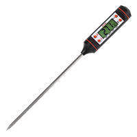 KÜCHENTHERMOMETER Digitales Thermometer - Schwarz, Metall - KRUMAD