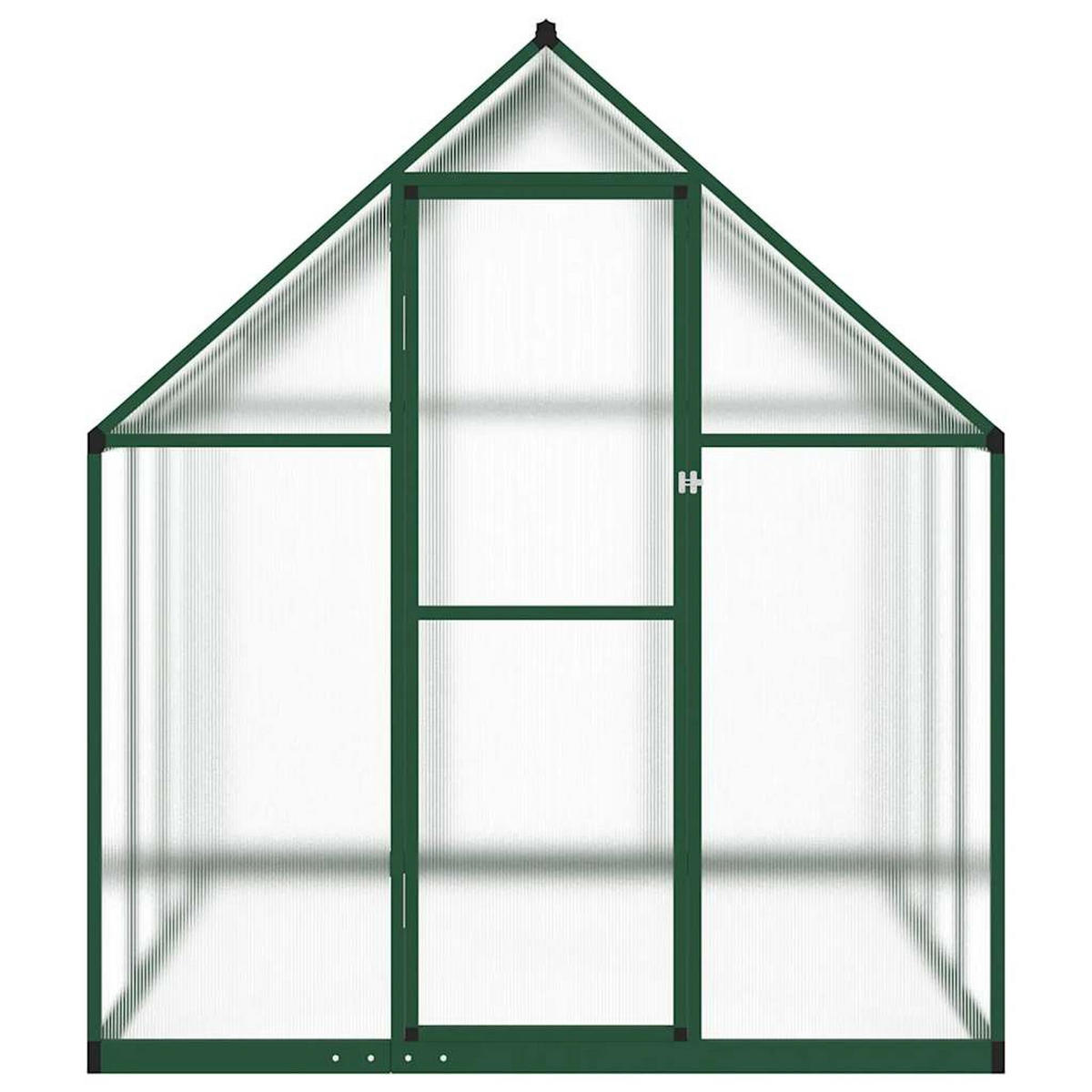 GEWÄCHSHAUS mit Fundamentrahmen Grün 224x169x195 cm Aluminimum - Grün, Metall (169/195/224cm)