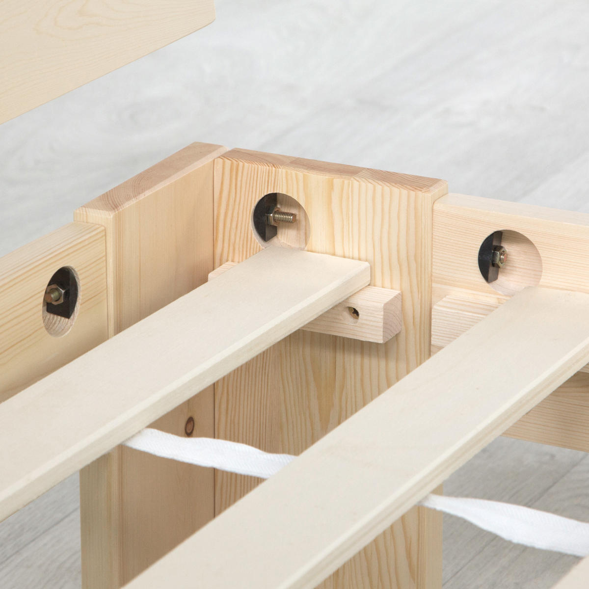 HOLZBETT Natur 90/200 cm Jugendbett mit Lattenrost - Naturfarben, Holz (90/200cm) - Homestyle4u