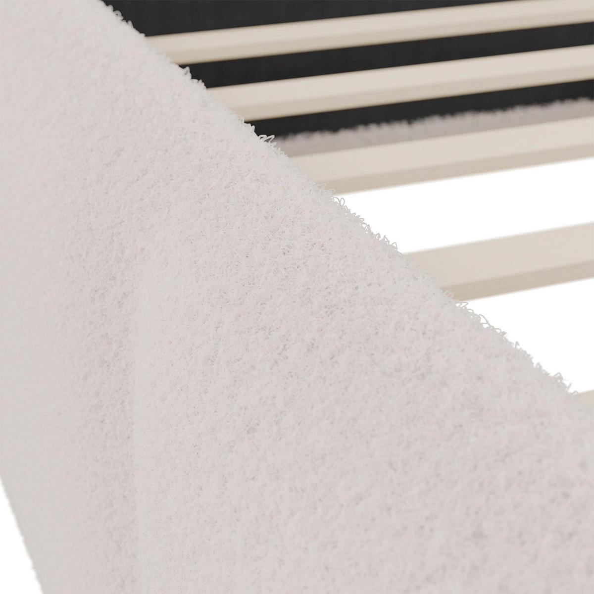 POLSTERBETT Florenz creme 140x200 cm - Creme, Holz (140/200cm) - Juskys