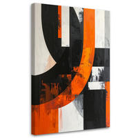 LEINWANDBILD 3D und geometrisch 40x60cm - Orange, Textil (40/60cm) - Feeby