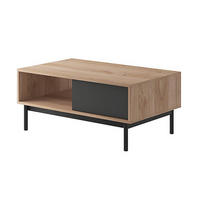 COUCHTISCH Basic Jackson Hickory / graphit 104 / 68 / 47cm - Schwarz/Braun, Holz/Holzwerkstoff (68/104/47cm) - Feldmann-Wohnen