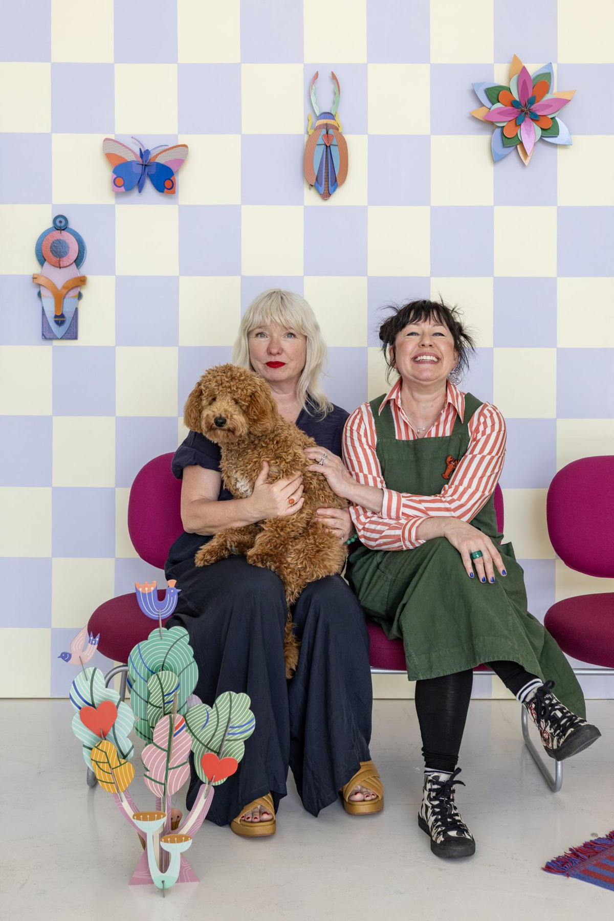 WANDDEKO Papierblumen-Blüte 10/32 cm - Multicolor, Wellpappe (10/32/32cm) - KUNSTLOFT