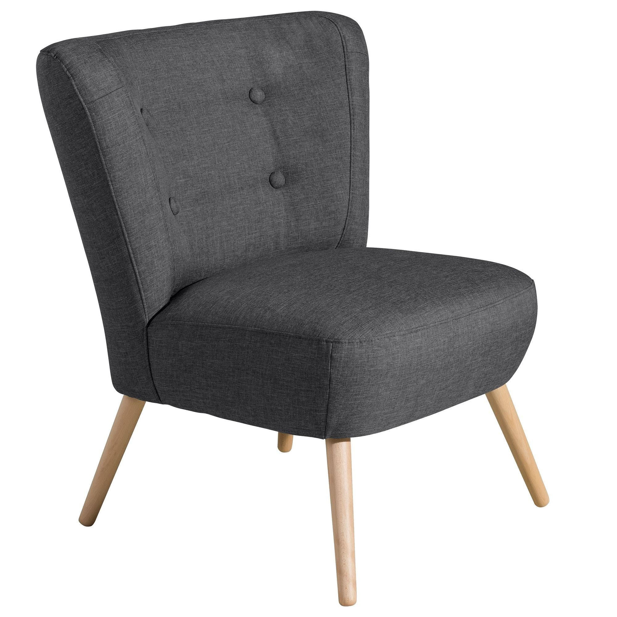 SESSEL Kassi Bezug Flachgewebe Buche natur / graphit - Grau, Kunststoff (69/80/68cm) - 58aufmkessel