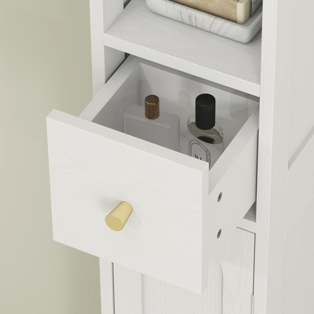 HOCHSCHRANK DE-12539 20/20/185 cm Weiß - Weiß, Holzwerkstoff (20/185/20cm) - ComfortXL