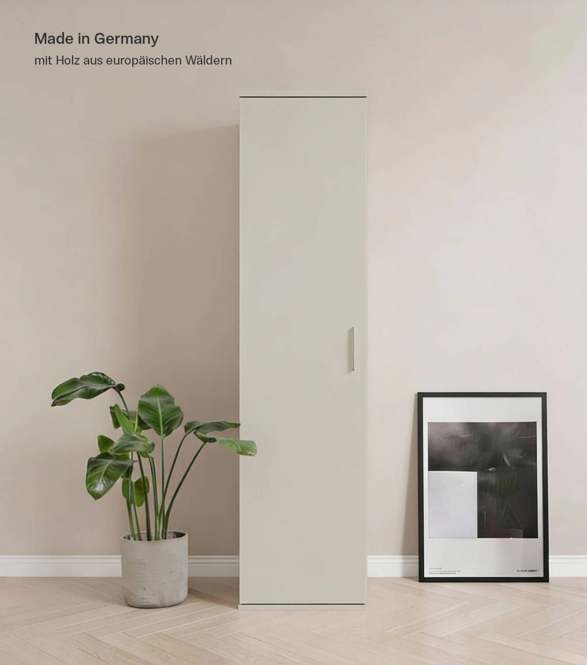 MEHRZWECKSCHRANK Der Kompakte - Beige, Holzwerkstoff (60/180/34cm) - Mokebo