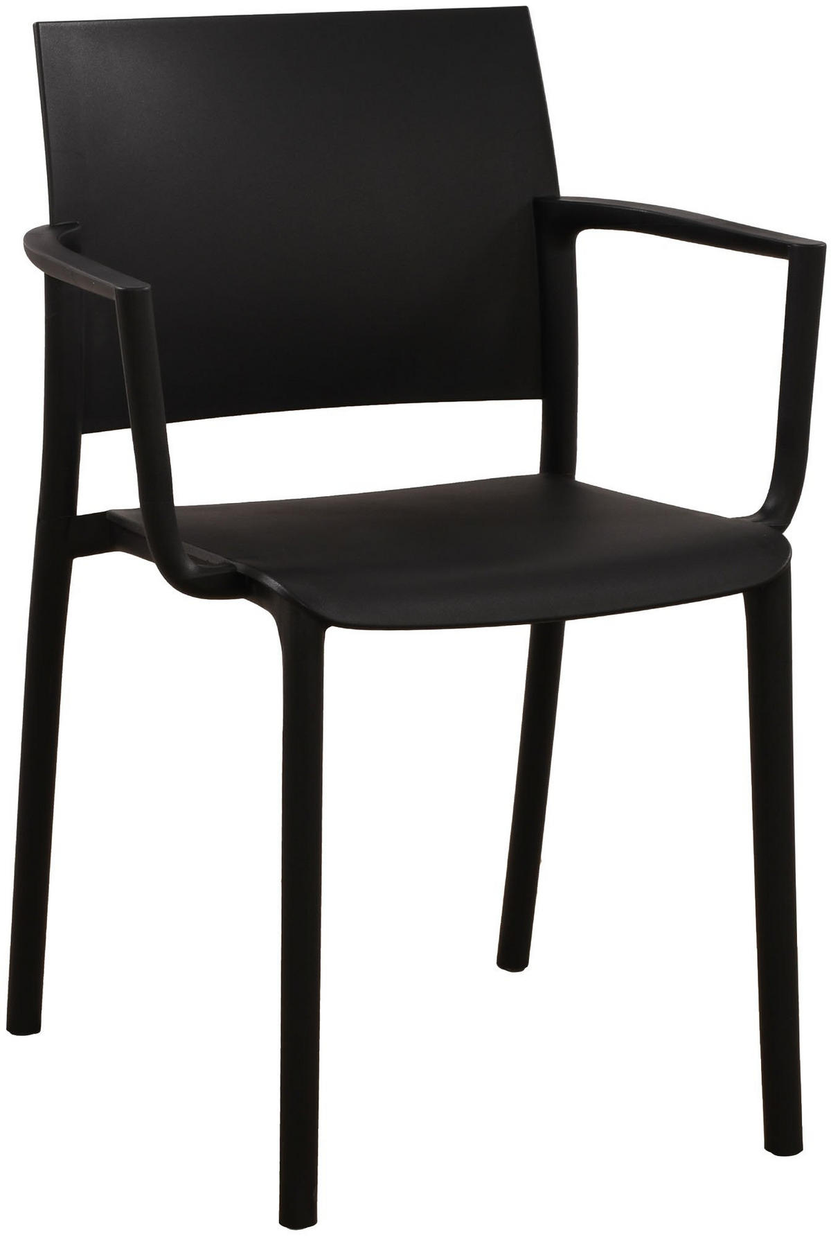 GARTENMÖBEL-SET Frida 2 Stühle 186x72x81cm Kunststoff Schwarz Balkonset - Schwarz, Kunststoff - DELUKE