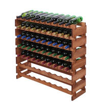 WEINREGAL VINOTECA FLEX PRO HxBxT 93x103x28cm 70 Flaschen auf 7 Ebene Braun geölt - Braun, Holz (103/93/28cm) - PROREGAL