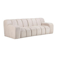3-SITZER-SOFA – Chenille-Stoff – Beige – BELADON - Beige, Textil (242/85/103cm) - Vente-Unique