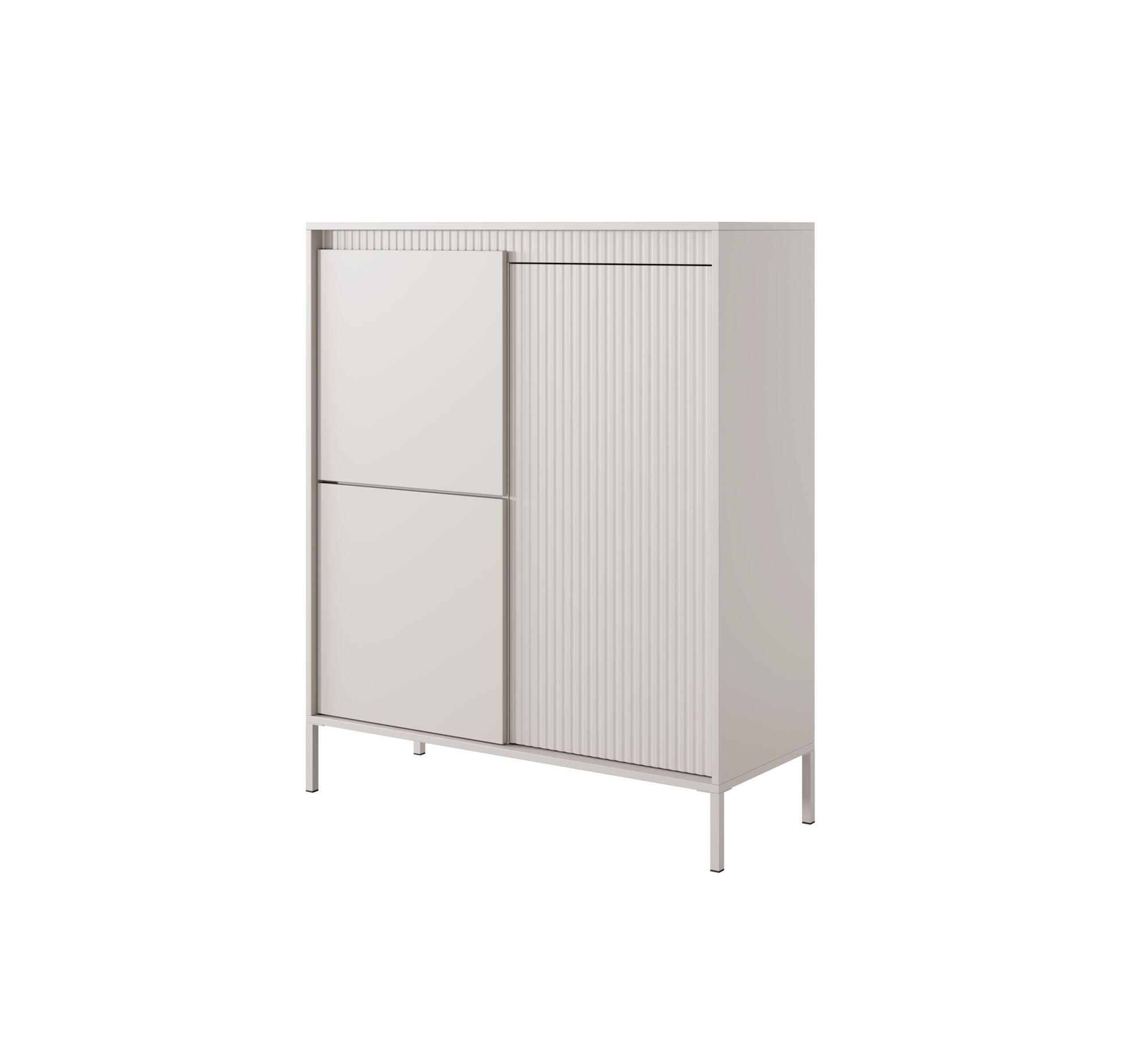 SIDEBOARD SENSATION Weiß 103x39x123 cm - Weiß, Holzwerkstoff (103/123/39cm) - FURNLUX