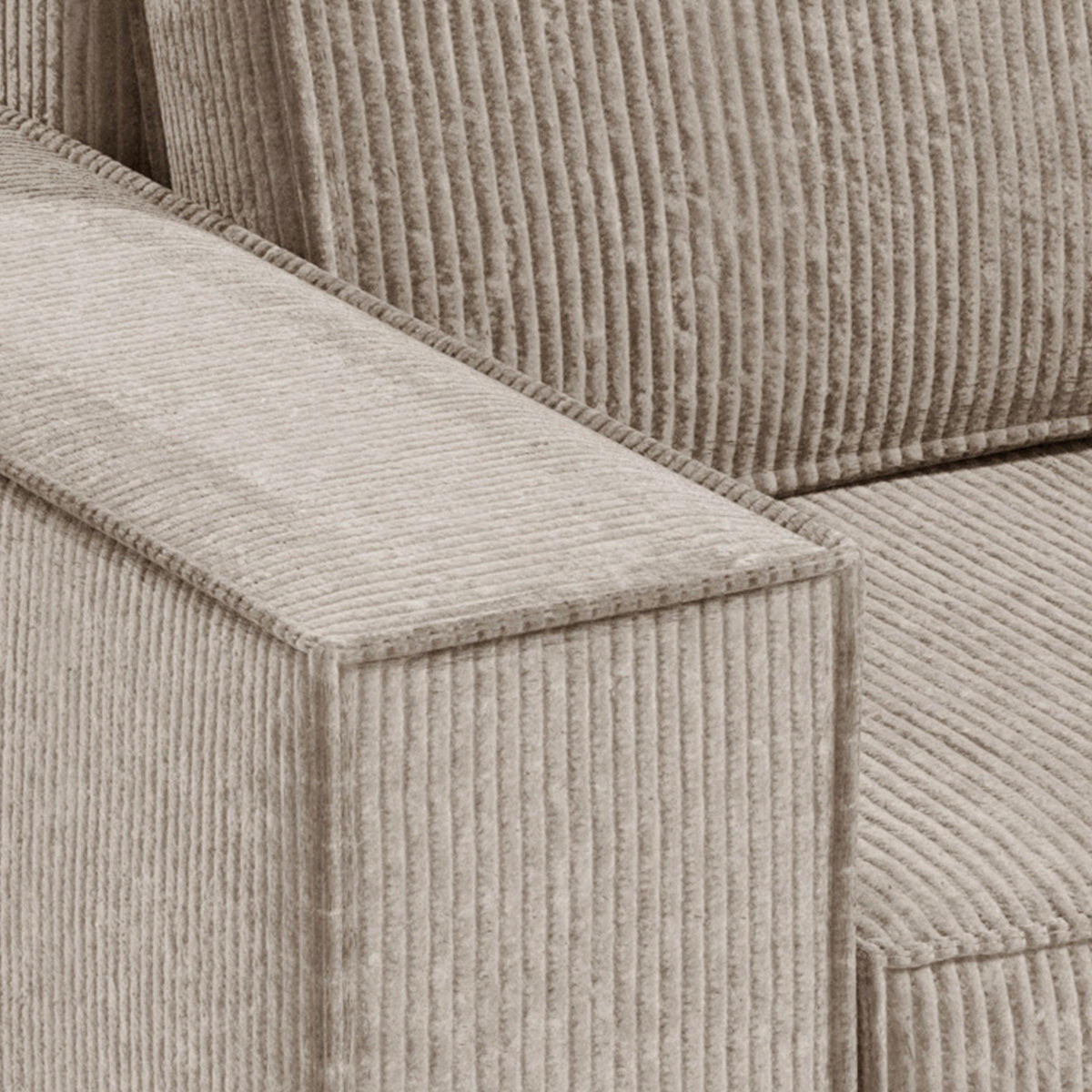 ECKSOFA Isaac 3 Sitzplätze Taupe - Taupe, Holz (257/148cm) - Petits-meubles