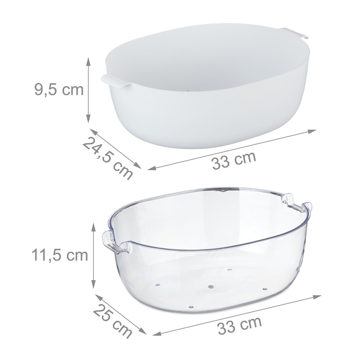 SIEBSCHÜSSEL - Multicolor, Kunststoff (33cm) - Relaxdays