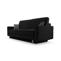 SCHLAFSOFA - California - Kronos 07 Schwarz - Schwarz, Holz (230/96/97cm) - Möblo