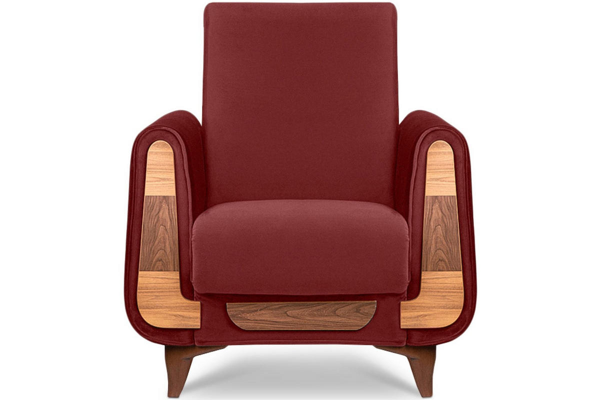 SESSEL GUSTAVO mit Armlehnen, braun - Dunkelbraun/Braun, Holz/Holzwerkstoff (83/95/92cm) - KONSIMO®