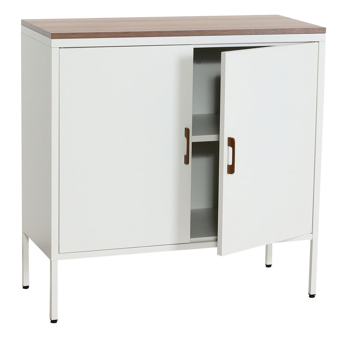 KOMMODE -2 Weiß - Weiß, Metall (90/90/40cm) - MCW