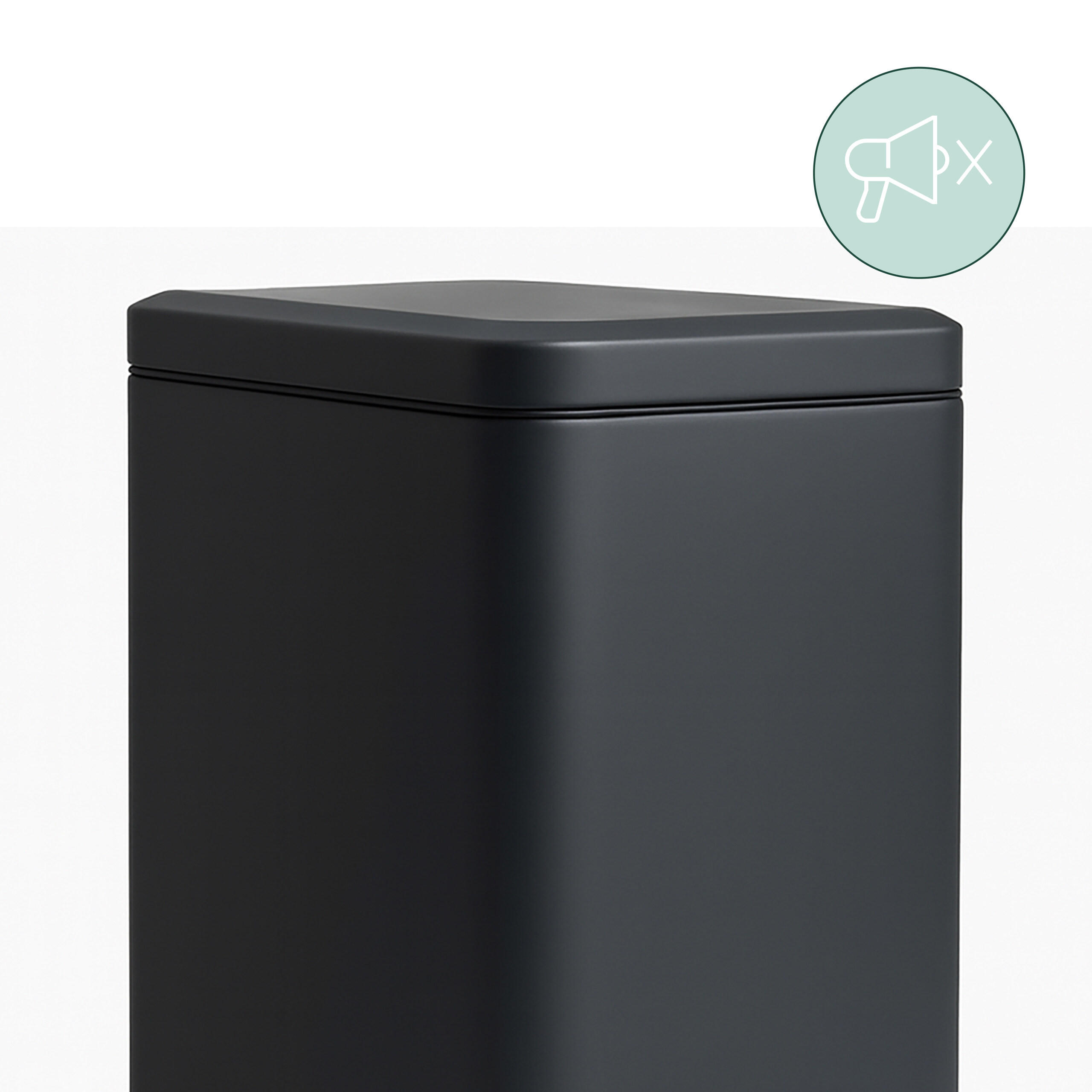 MÜLLEIMER - Grau, Kunststoff/Metall (16/36/30cm) - Relaxdays