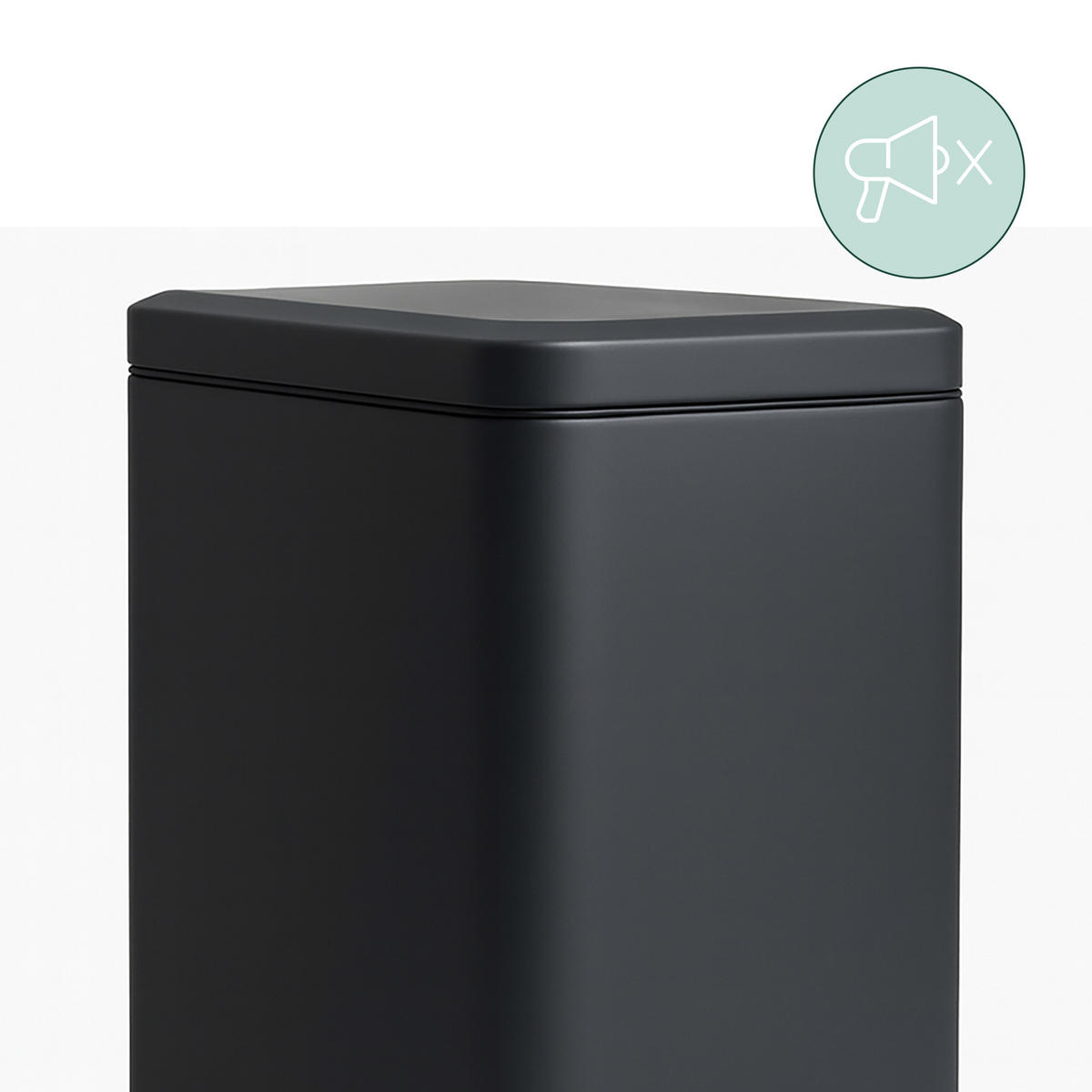 MÜLLEIMER - Grau, Kunststoff/Metall (16/36/30cm) - Relaxdays