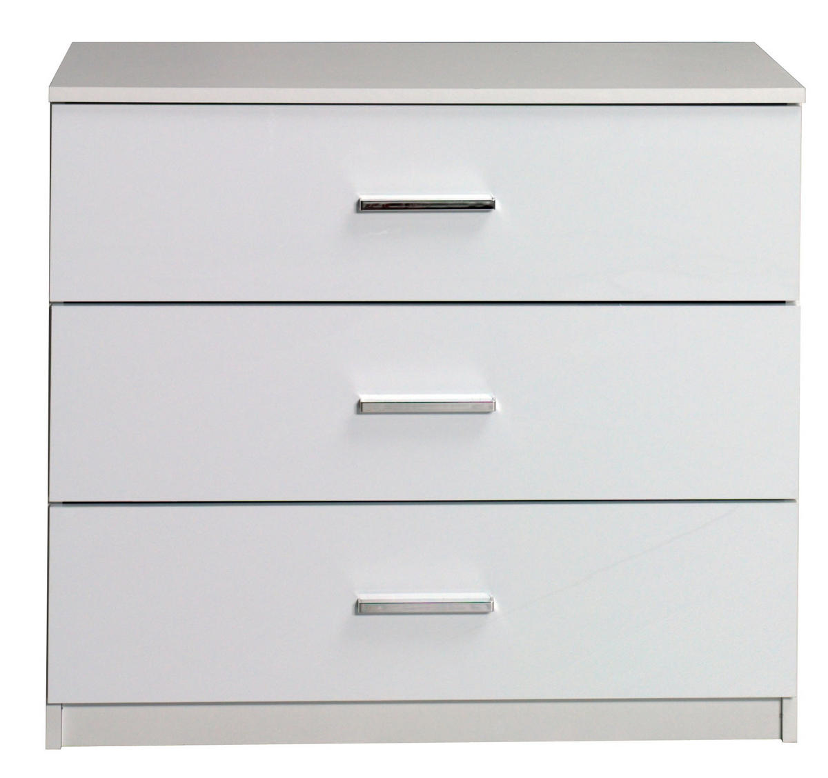 KOMMODE Weiß Hochglanz 93/80,5/42 - Weiß Hochglanz, Holzwerkstoff (93/81/42cm) - RAUMHIRSCH FURNITURE