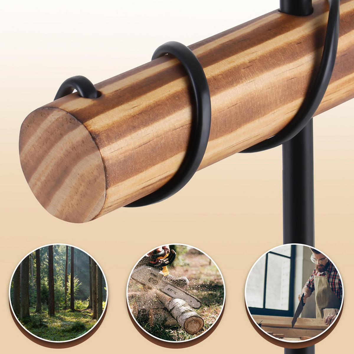 TISCHLEUCHTE Energie II 20/15cm - Schwarz, Metall (20/15/46cm) - Nettlife