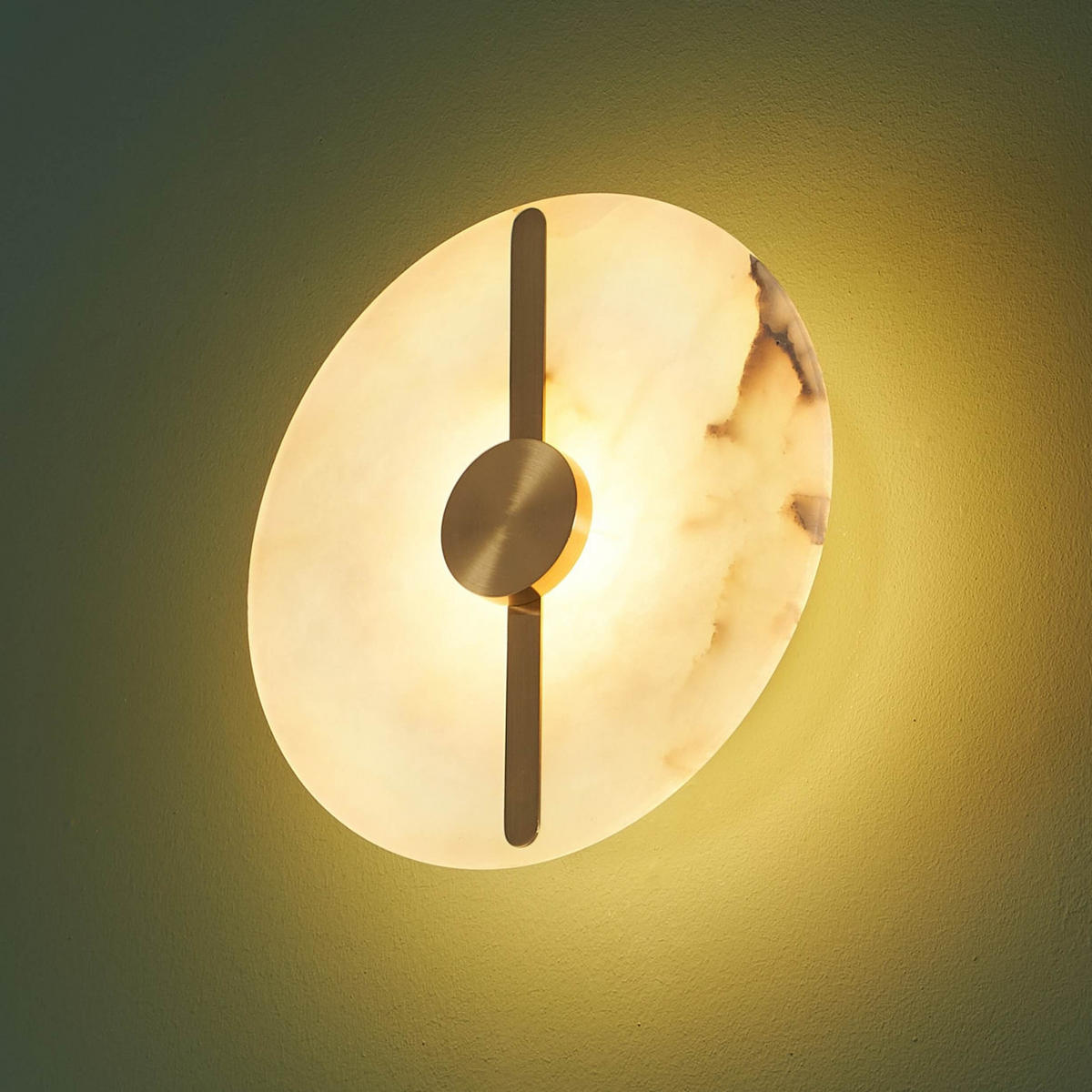 WANDLEUCHTE Lunéa, Messing und Weiß, 9cm - Messingfarben, Metall (25/25/9cm) - KOSILUM