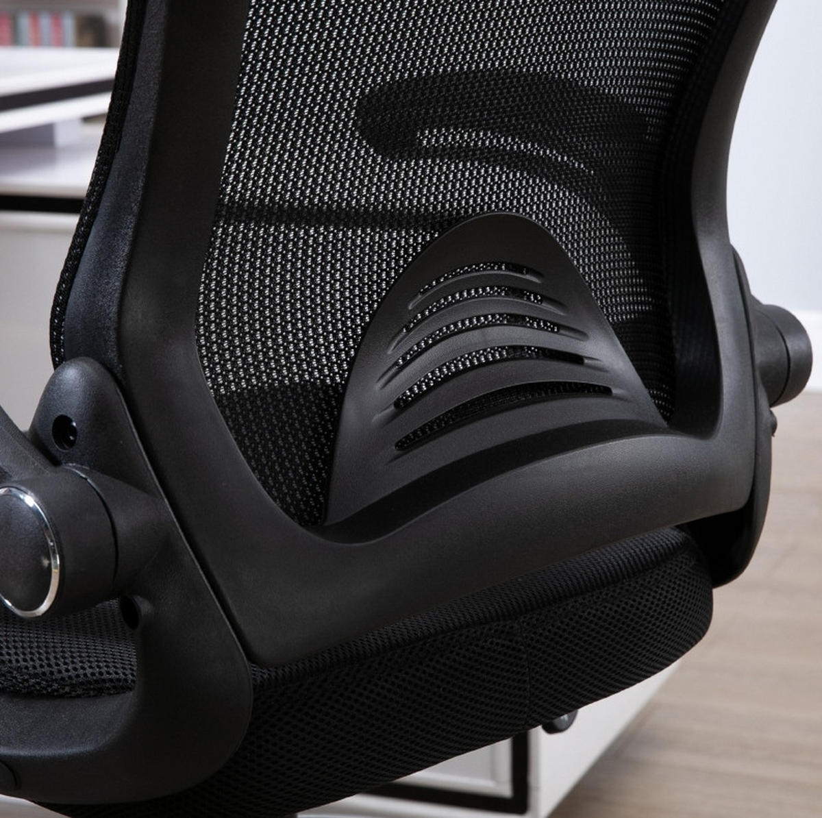 BÜROSESSEL höhenverstellbar mit Fußstütze Schwarz - Schwarz, Kunststoff (60/126/64cm) - Meubliv