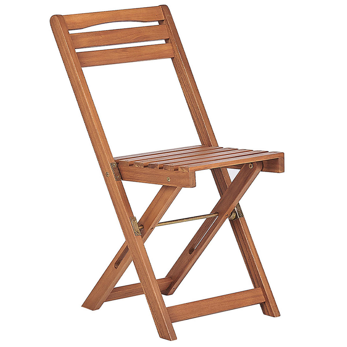 BALKONSET 2-Sitzer Akazienholz hellbraun zusammenklappbar Lenola - Hellbraun, Holz - Beliani