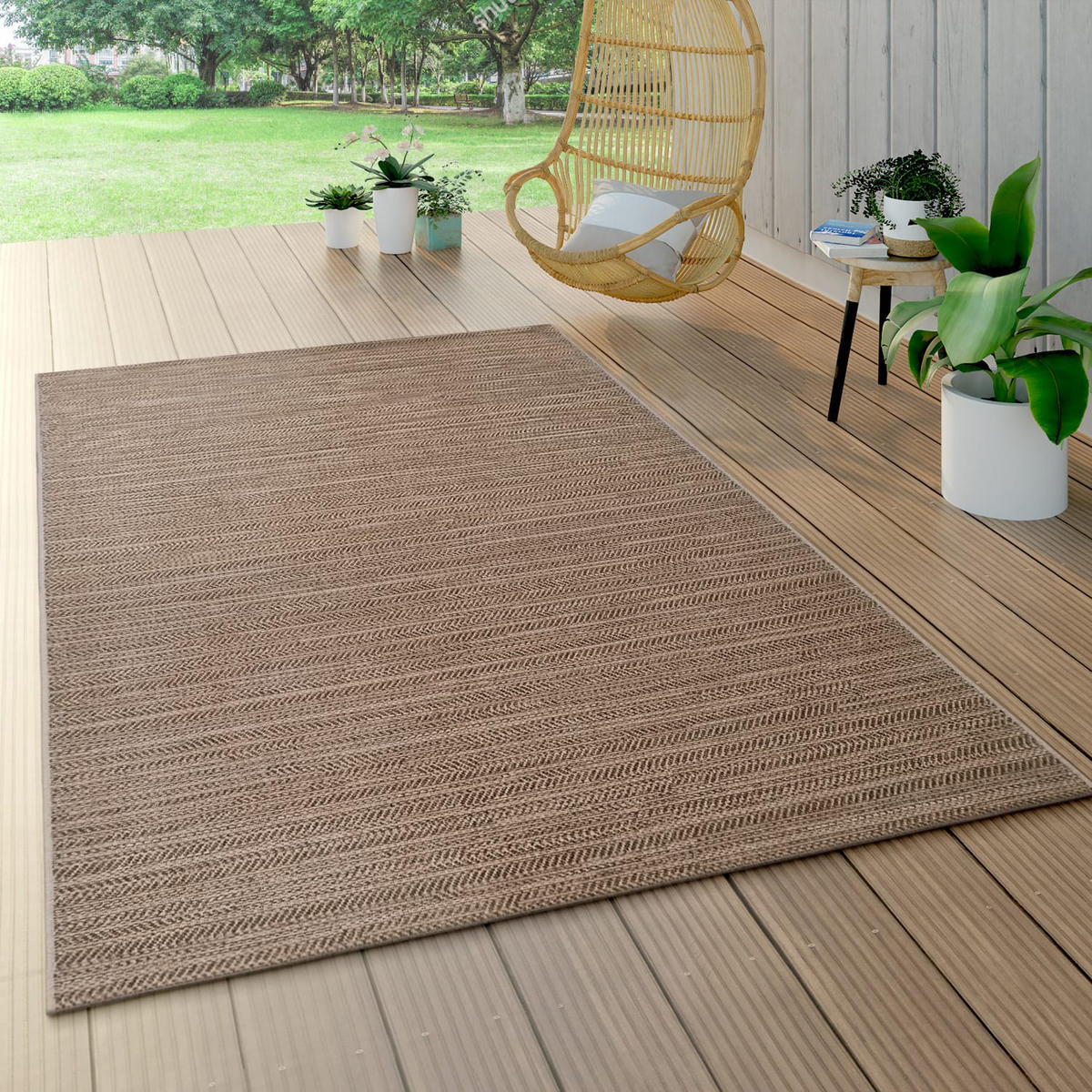 OUTDOORTEPPICH 160/230 cm Waregem 625 - Braun, Kunststoff (160/230cm) - Paco Home